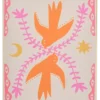 Muurdecoratie vogel oranje FSC Mix - l40xb50xh3cm