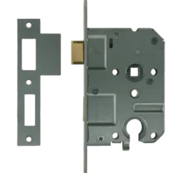 Nemef 1200 serie insteekcilinderslot binnendeur met wit gelakte voorplaat Doorn 50mm PC 55mm Clearance