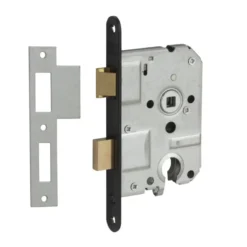 Nemef 1200 serie insteekslot cilinderslot met zwarte voorplaat Doorn 50mm PC55mm Hot