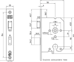 Nemef veiligheidsslot SKG 2-sterren buitendeur Doorn 50mm PC 55mm Online