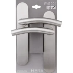 Novidade deurkrukset Hera ovaal blind schild RVS New