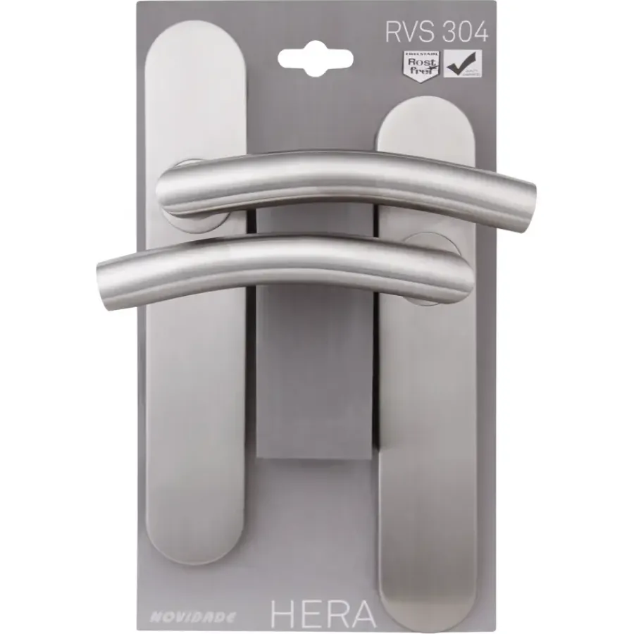 Novidade deurkrukset Hera ovaal blind schild RVS New