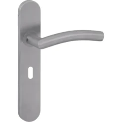 Novidade deurkrukset Hera ovaal schild met sleutelgat 56 mm RVS Hot