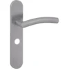 Novidade deurkrukset Hera ovaal schild met vrij-bezet sluiting 63/8 mm RVS Sale