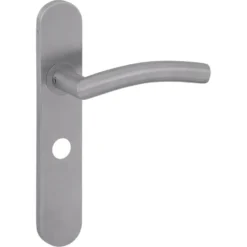 Novidade deurkrukset Hera ovaal schild met vrij-bezet sluiting 63/8 mm RVS Sale