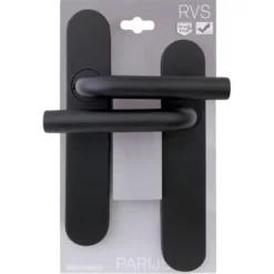 Novidade deurkrukset Parijs ovaal blind schild zwart RVS Outlet