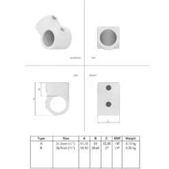 Novidade steigerbuis koppelstuk t-stuk zwart ø 27 mm