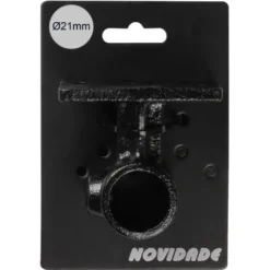 Novidade steigerbuis koppelstuk leuningdrager zwart ø 21 mm