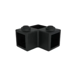 Novidade steigerbuis koppelstuk vierkant hoekstuk zwart ΓΈ 25 mm