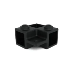 Novidade steigerbuis koppelstuk vierkant zwart ΓΈ 25 mm