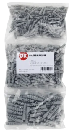 OK Basisplug 5, 6 and 8mm 450T