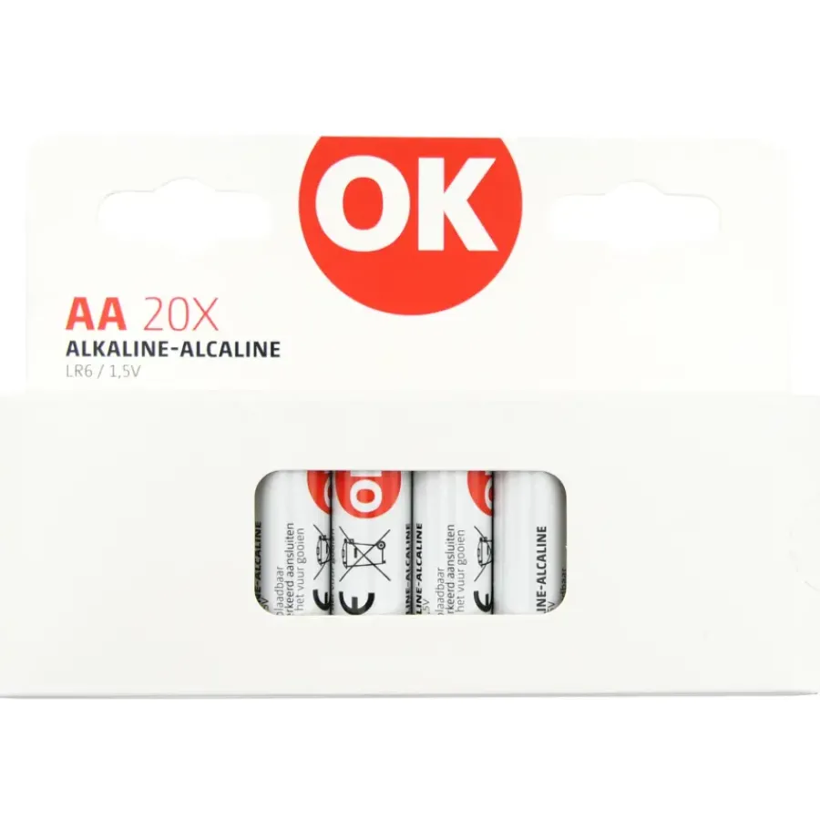 OK Batterij Alkaline AA 20 stuks Online