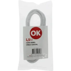 OK Coax Snoer 1,5 Meter Wit Outlet