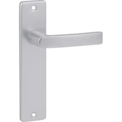 OK deurkruk set Bl recht blind schild aluminium Best