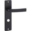 OK deurkruk set Bl recht schild vrij-bezet sluiting 63/8 mm zwart aluminium Online