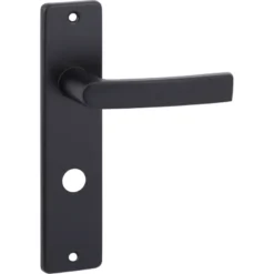 OK deurkruk set Bl recht schild vrij-bezet sluiting 63/8 mm zwart aluminium Online