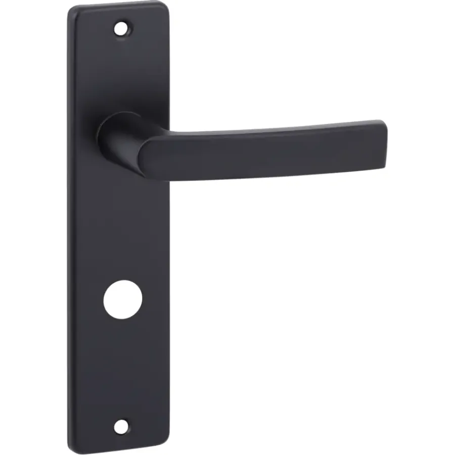 OK deurkruk set Bl recht schild vrij-bezet sluiting 63/8 mm zwart aluminium Online