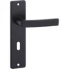 OK deurkruk set Bl recht schild sleutelgat 56 mm zwart aluminium Online