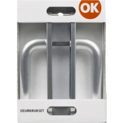 OK deurkruk set ovaal blind schild aluminium Online
