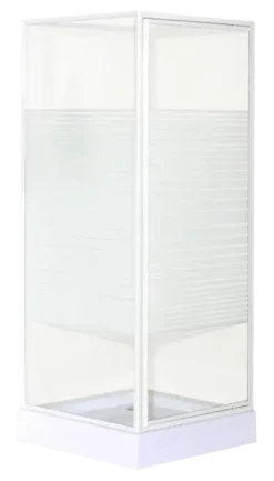 OK douchecabine draaideur met zijwand 90x90x185 cm wit