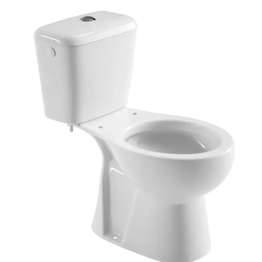 OK duoblok toilet met AO vloeraansluiting zonder zitting