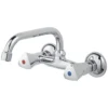 OK Keukenkraan 2-knops Bovenuitloop Chroom 15 cm