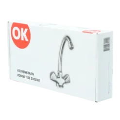OK Keukenkraan 2-knops Chroom