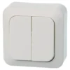 OK serieschakelaar opbouw wit New