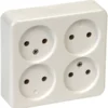 OK stopcontact opbouw 4-voudig wit Best