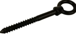 Oogbout met houtdraad 8x80mm RVS Zwart