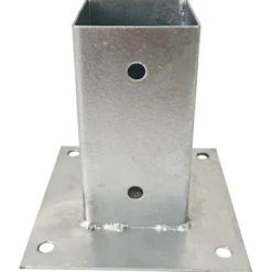 Paalhouder met plaat verzinkt 7 x 7 cm