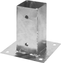 Paalhouder met plaat verzinkt 7 x 7 cm