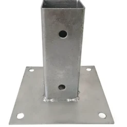 Paalhouder met plaat verzinkt 5 x 5 cm