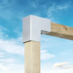 Geen Paalverbinder voor pergola hoekstuk 2-kants 7x7 cm gegalvaniseerd New