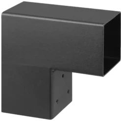 Geen Paalverbinder voor pergola hoekstuk 2-kants 7x7 cm zwart Sale
