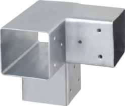 Geen Paalverbinder voor pergola hoekstuk 3-kants 7x7 cm gegalvaniseerd
