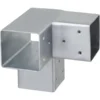 Geen Paalverbinder voor pergola hoekstuk 3-kants 9x9 cm gegalvaniseerd Hot
