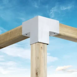 Geen Paalverbinder voor pergola hoekstuk 3-kants 9x9 cm gegalvaniseerd Hot