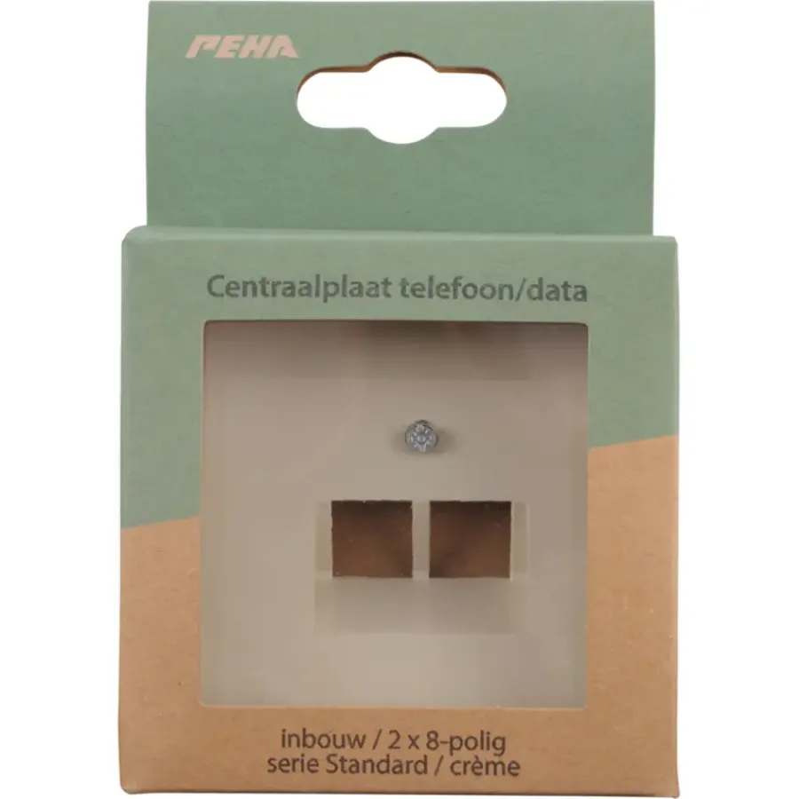 Peha Standard Centraalplaat UTP crème Outlet