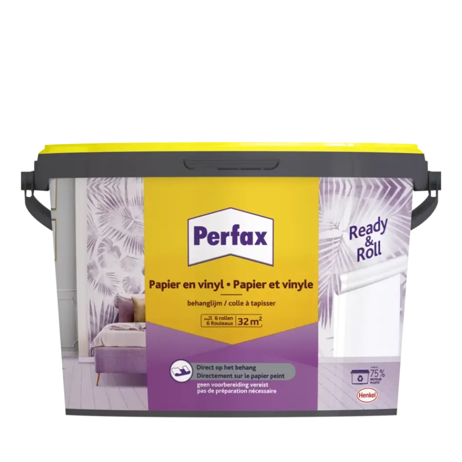 Perfax Ready & Roll behanglijm 4,5 kg Hot