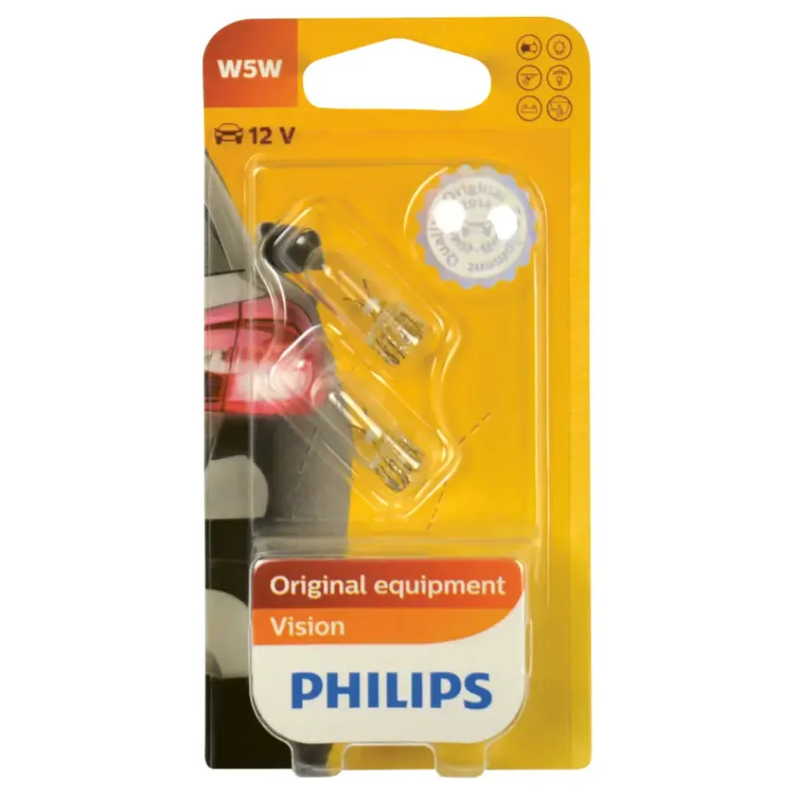 Philips autolampen W5W Vision 12961B2 2 stuks New