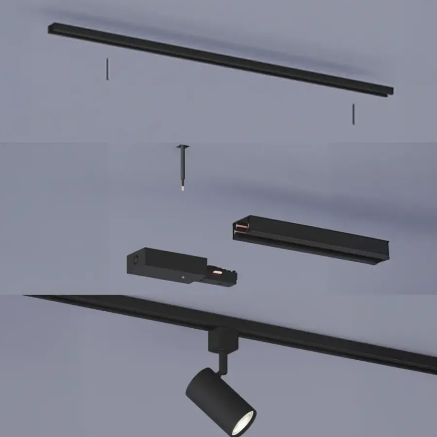 Philips EasyLink I-vormige connector railverlichting zwart Discount