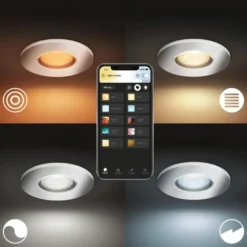 Philips Hue badkamerinbouwspot Adore chroom - warm tot koelwit licht 4.2W - 1 spot
