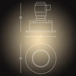 Philips Hue badkamerinbouwspot Adore chroom - warm tot koelwit licht 4.2W - 1 spot