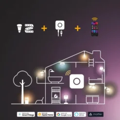 Philips Hue badkamerinbouwspot Adore chroom - warm tot koelwit licht 4.2W - 1 spot