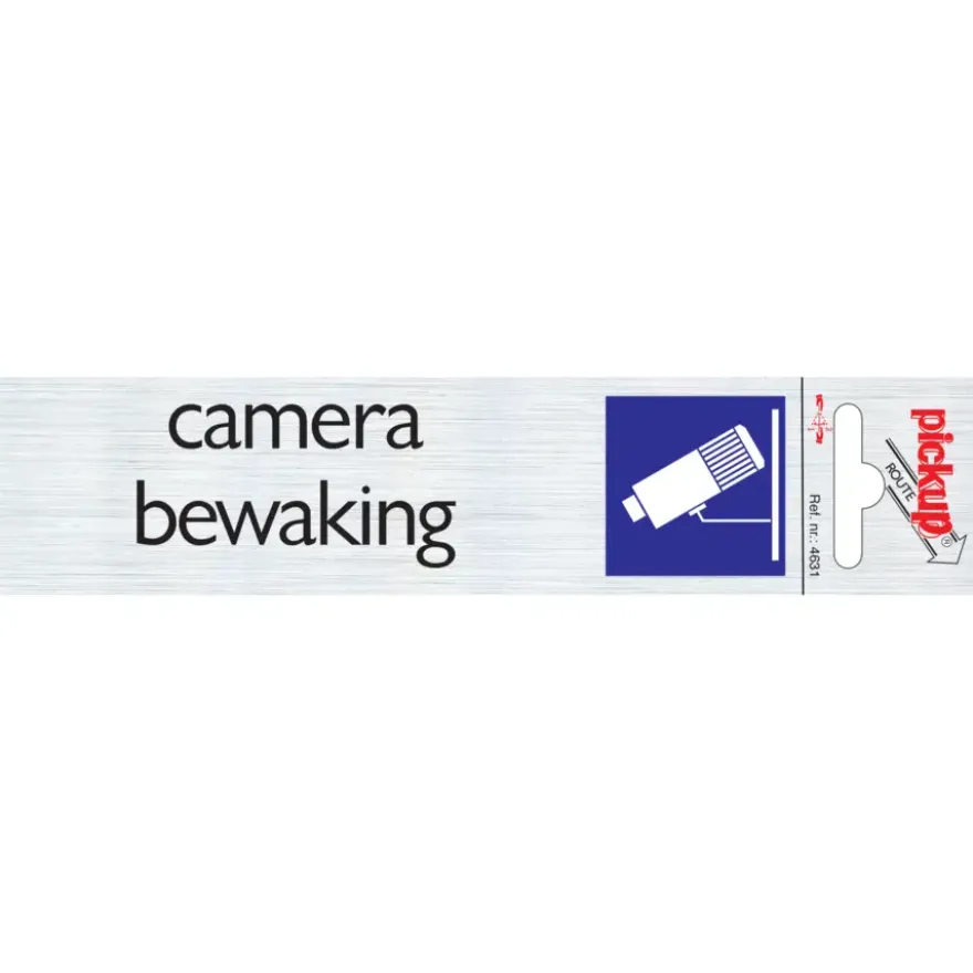 Pickup Alu deurbordje camera bewaking 165x44 mm