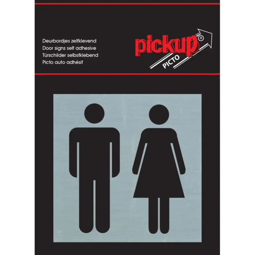 Pickup Alu Picto toiletten 8x8 cm