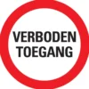 Pickup bordje verboden toegang 300 mm