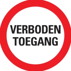 Pickup bordje verboden toegang 300 mm