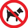 Pickup bord verboden voor honden Ø 18 cm